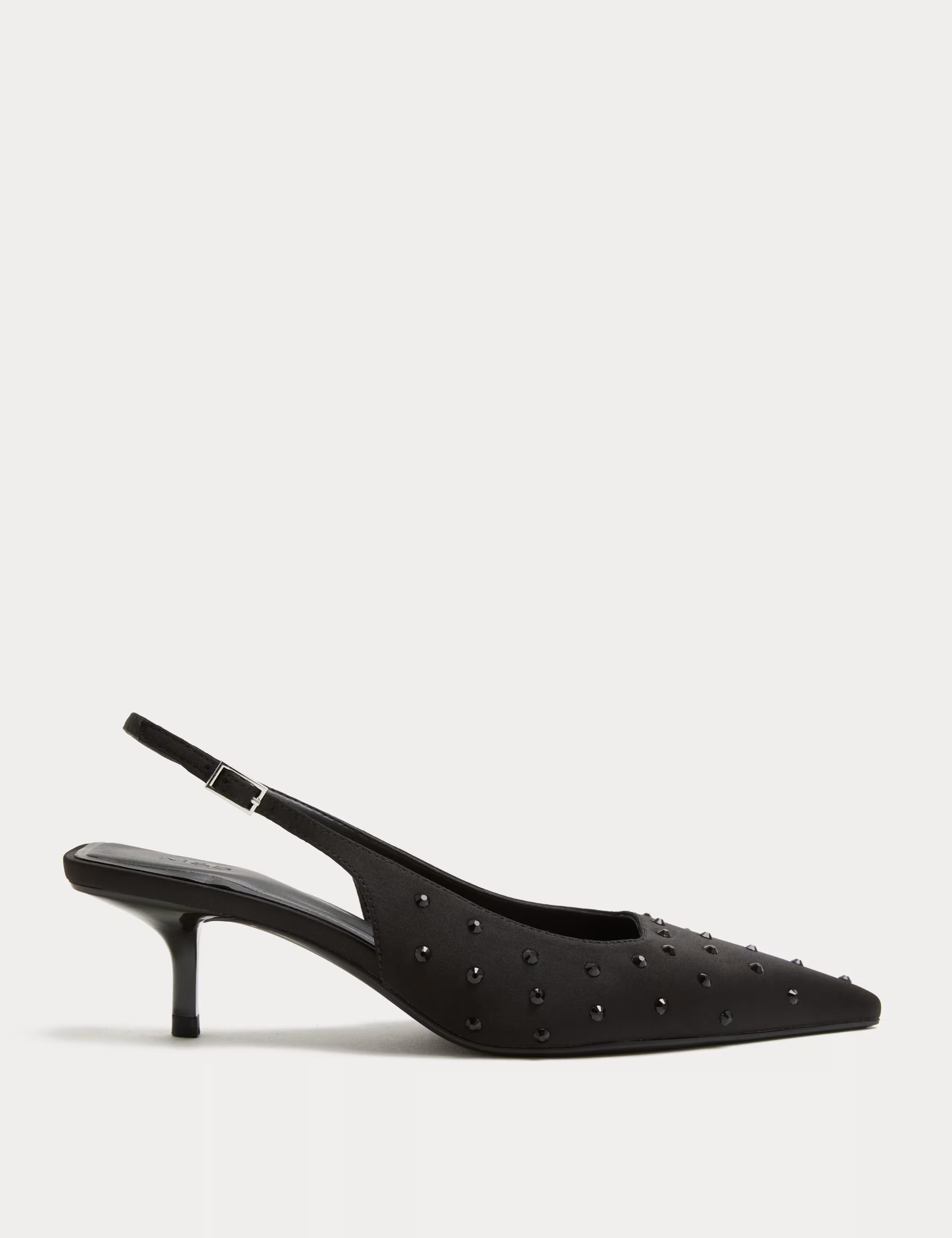 Studded Sparkle Kitten Heel Slingback Shoes | M&S | M&S | Marks & Spencer (UK)