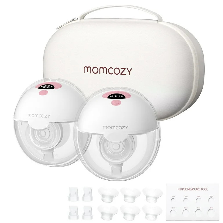 Momcozy M5 Pinky Breast Pump Hands Free, Electric 24mm Pink 2 Pack | Walmart (US)