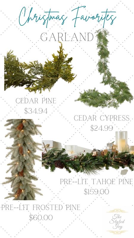 Christmas garland cedar pine cypress eucalyptus 

#LTKhome #LTKHoliday #LTKSeasonal
