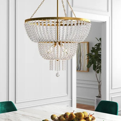 Fredrick 8 - Light Unique Empire Chandelier with Wrought Iron Accents | Wayfair North America
