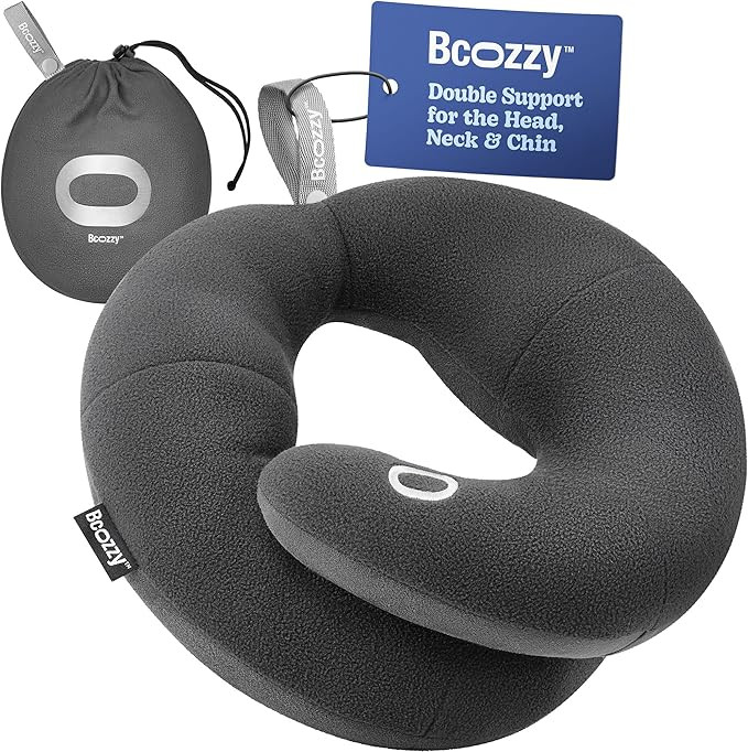 BCOZZY Neck Pillow for Travel Provides Double Support to The Head, Neck, and Chin in Any Sleeping... | Amazon (US)