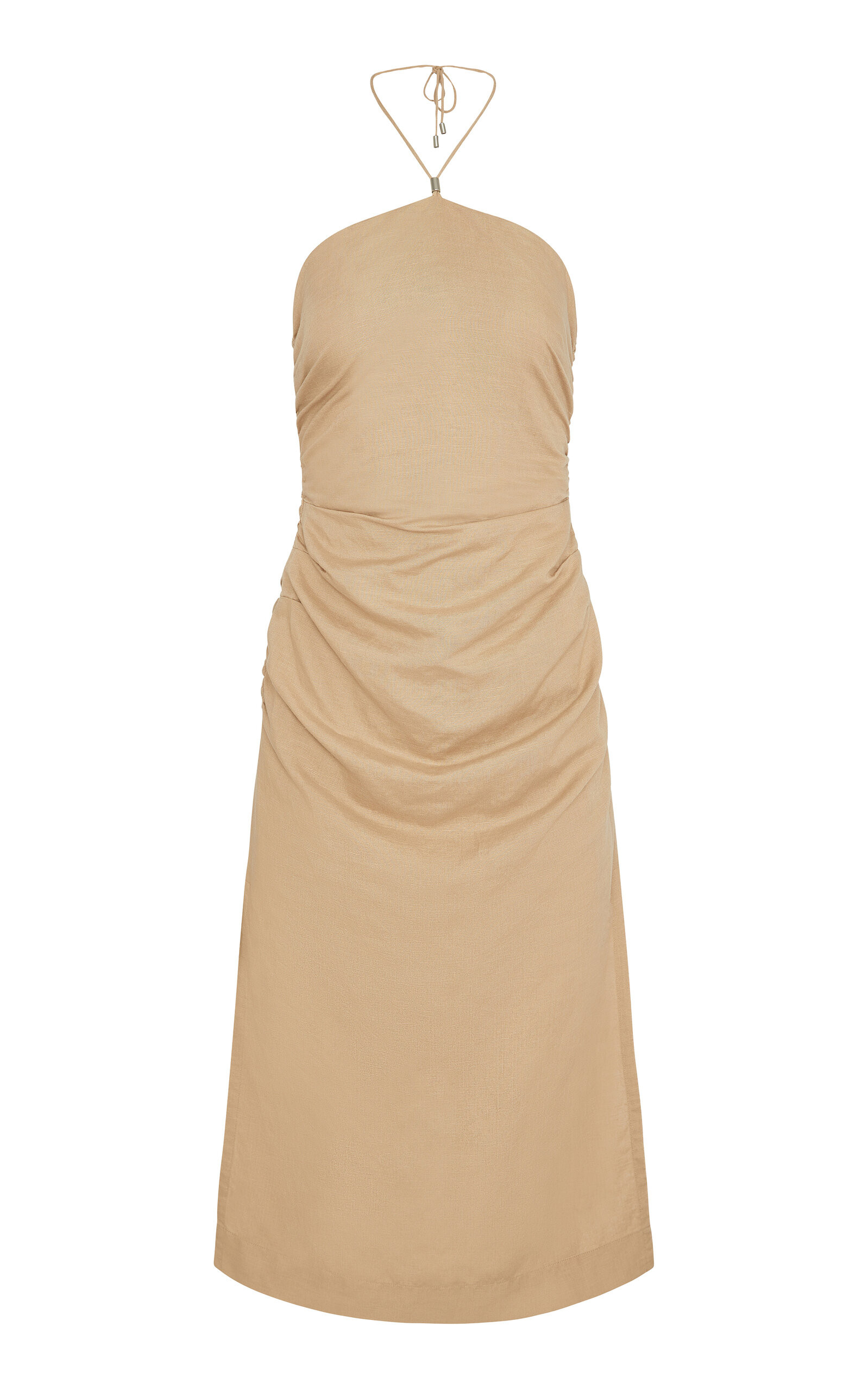 Air Linen Ruched Halter Dress | Moda Operandi (Global)