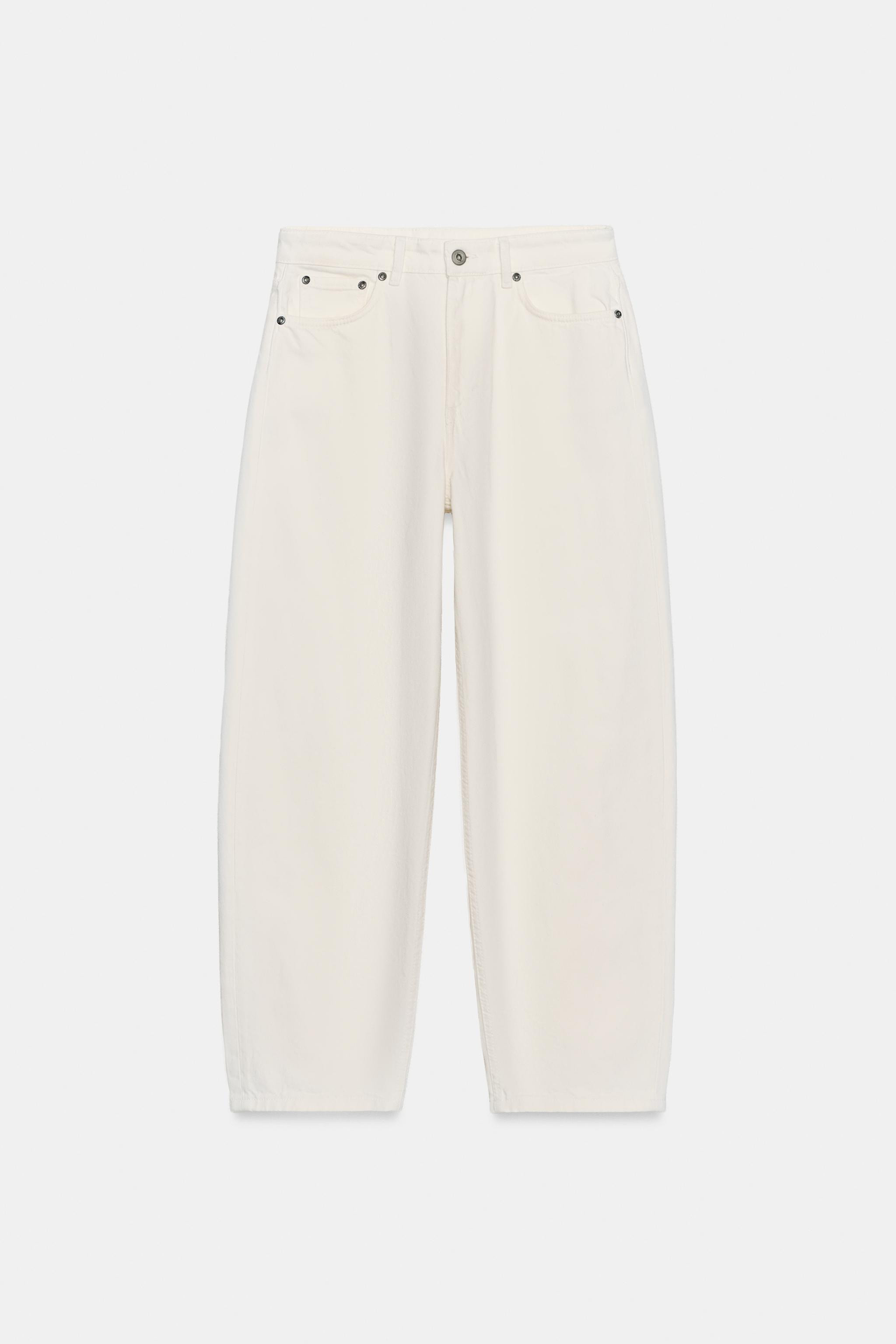 JEANS ZW COLLECTION TAPERED MID-WAIST | Zara UK