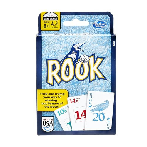 Hasbro Gaming Rook Card Game | Family Games for Kids, Teens, and Adults | 2 to 6 Players | Bidding and Trick-Taking Games | Fun Summer Activities | Vacation Travel Essentials | Ages 8+ | Amazon (US)