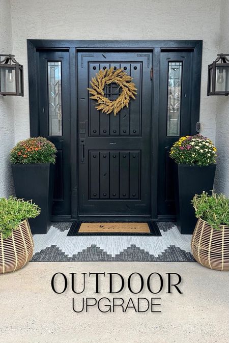 Outdoor patio refresh 
@liveloveblank home inspo
Outdoor front porch upgrade, outdoor rugs and planters, welcome mat, outdoor chairs 
Fall home decor, front porch decor


#LTKSeasonal #LTKHalloween #LTKhome