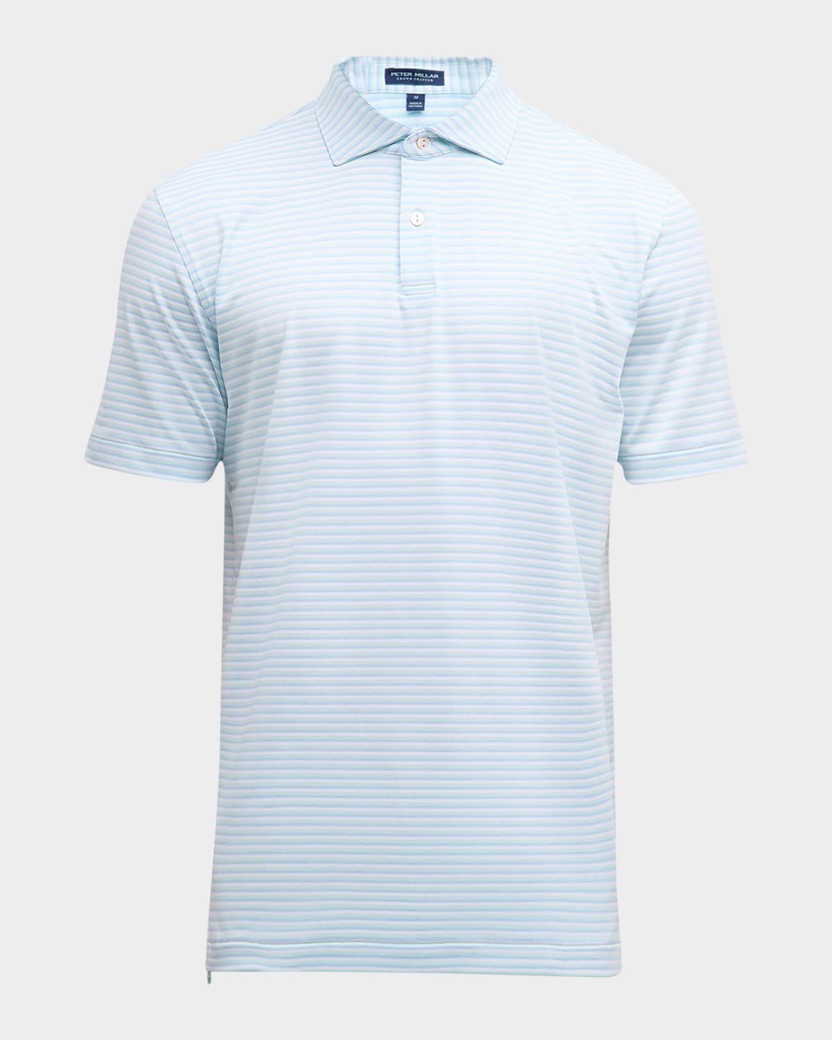 Men's Milton Stripe Performance Polo Shirt | Neiman Marcus