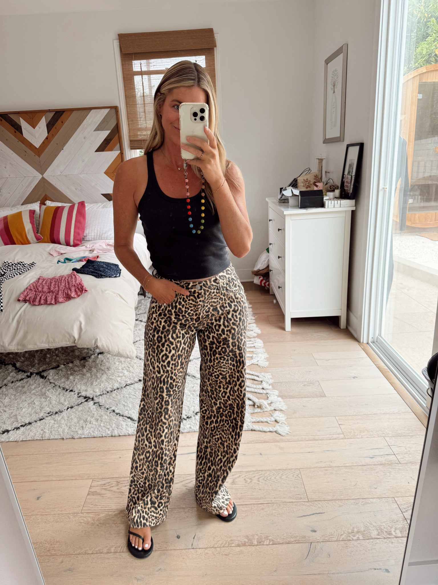 Leopard jeans with a target tank  

#LTKFindsUnder50 #LTKSeasonal #LTKStyleTip