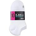 K. Bell Ladies - No Show Sock - 10 Pair Pack (Sock size 4-10, White) | Amazon (US)