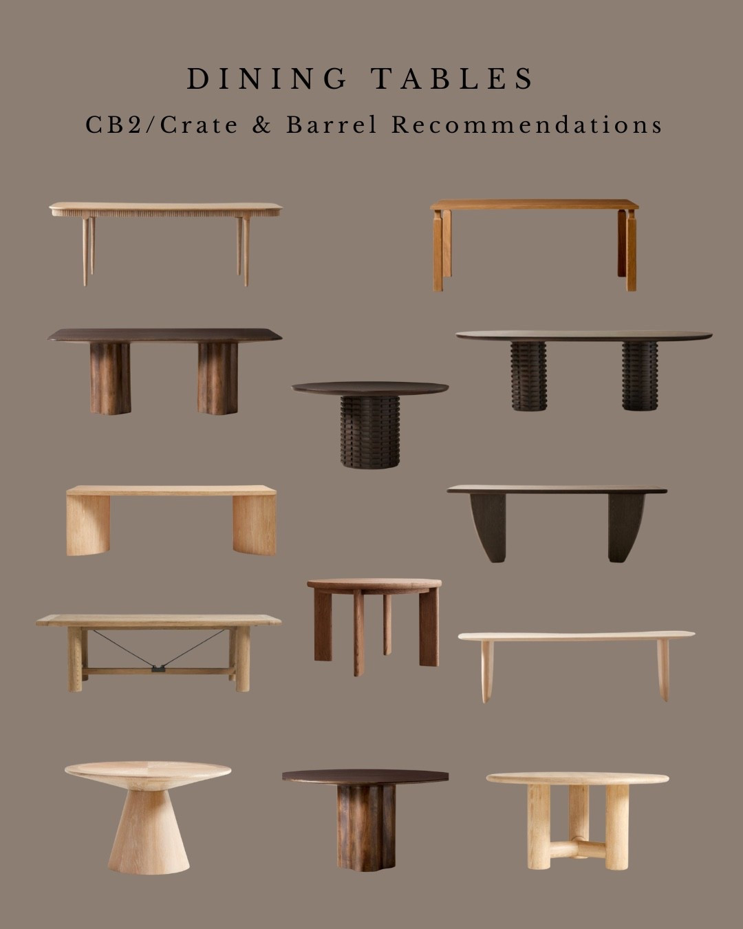 CB2/Crate & Barrel Dining Tables! 

#LTKHome