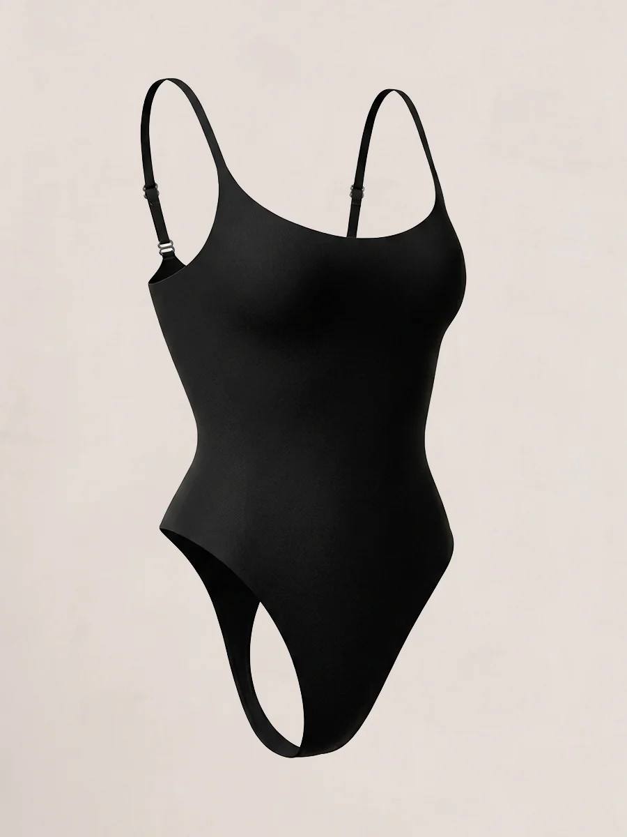 Shapermint Essentials All Day Every Day Scoop Neck Thong Bodysuit | Shapermint