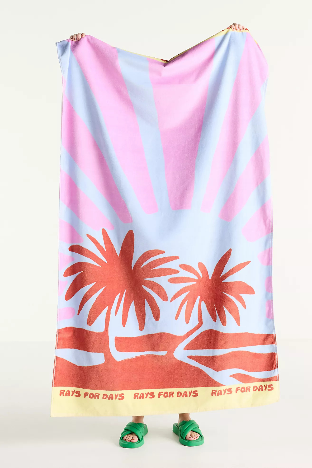 Summer Surf Cotton Printed Beach Towel | Anthropologie (US)