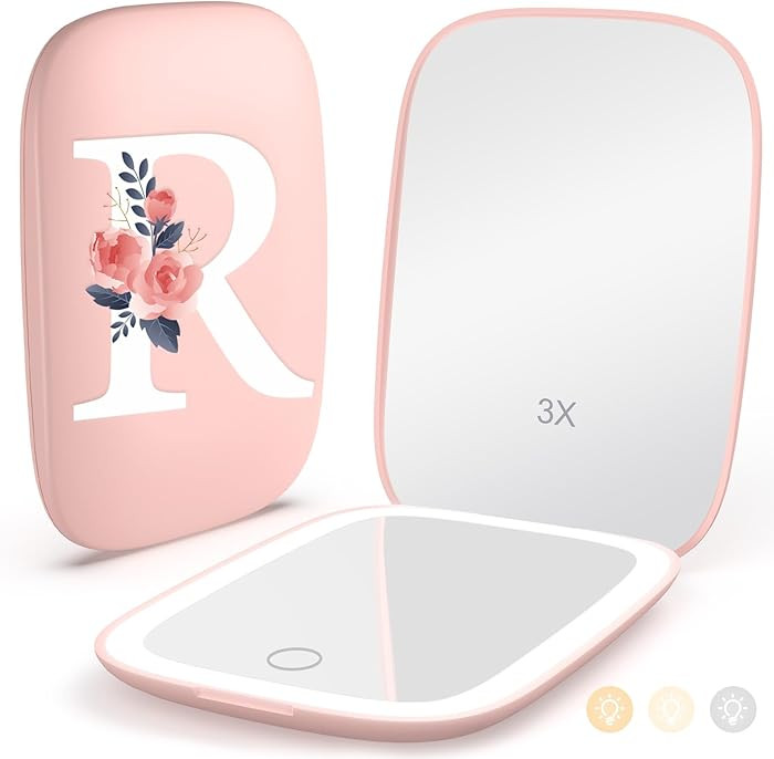 Personalized Gifts for Women Girls, Rechargeable Travel Mirror with 3 Color Lights and Auto-Off F... | Amazon (US)