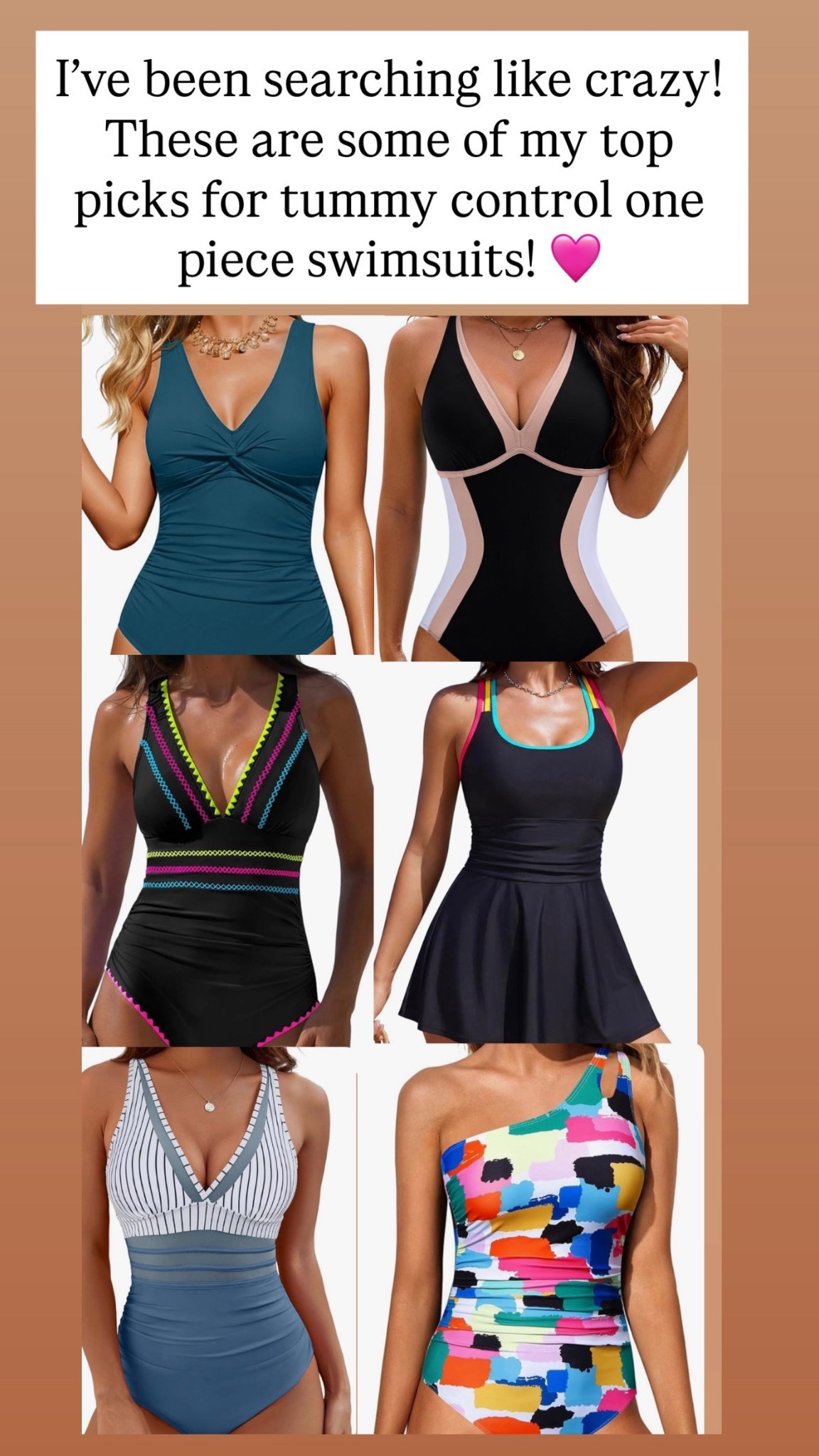 Checking these one piece swimsuits! These all have tummy control

#LTKmomlife
