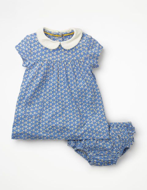 Jersey Collared Dress Ivory Daisy Dot Baby Boden | Boden (US)