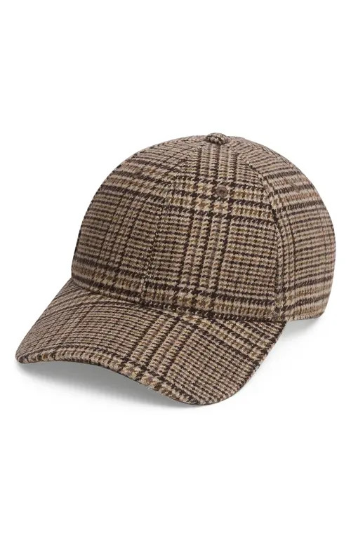 rag & bone Harlow Plaid Baseball Cap in Camel Heritage Plaid at Nordstrom | Nordstrom