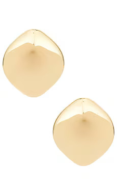 Jennifer Fisher Puffy Cushion Earrings in Yellow Gold from Revolve.com | Revolve Clothing (Global)