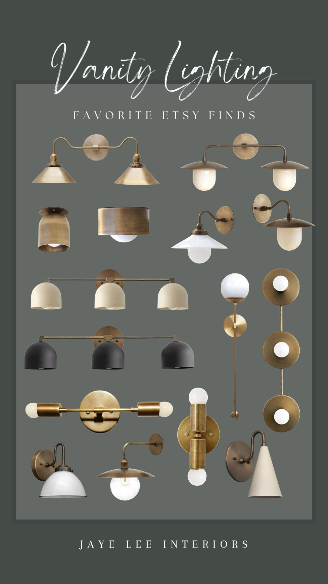 Recent Vanity Light Favorites from Etsy...
Affordable lighting, wall sconce, bathroom vanity light, semi flush mount light, 3-light vanity sconce, 2-light vanity sconce, bathroom lighting, brass sconce, brass wall light, #jleeinteriors

#LTKHome #LTKSaleAlert