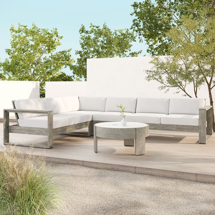Portside Outdoor 4-Piece L-Shaped Sectional (125") | West Elm (US)
