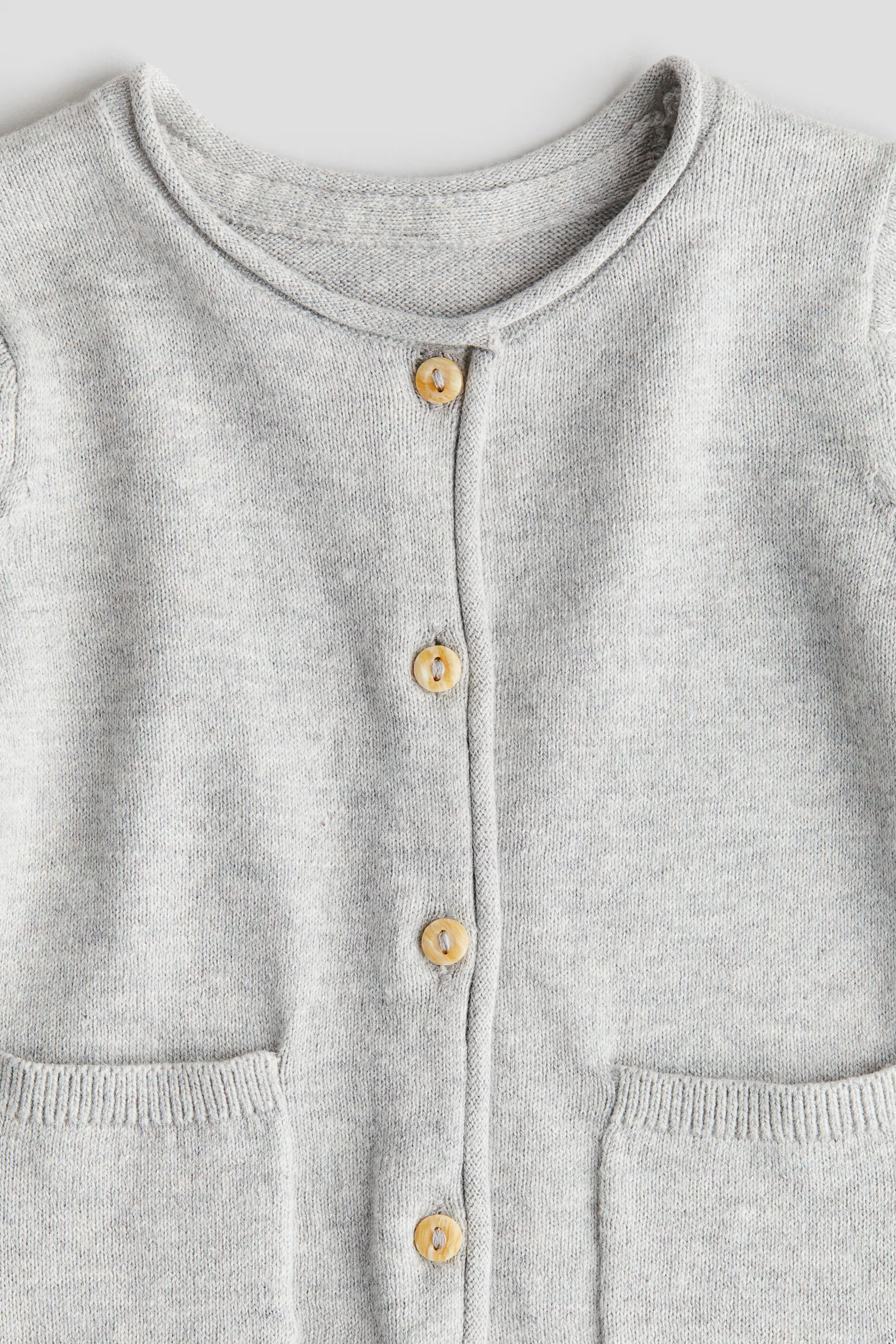 Fine-knit cotton romper suit - Light beige - Kids | H&M GB | H&M (UK, MY, IN, SG, PH, TW, HK)