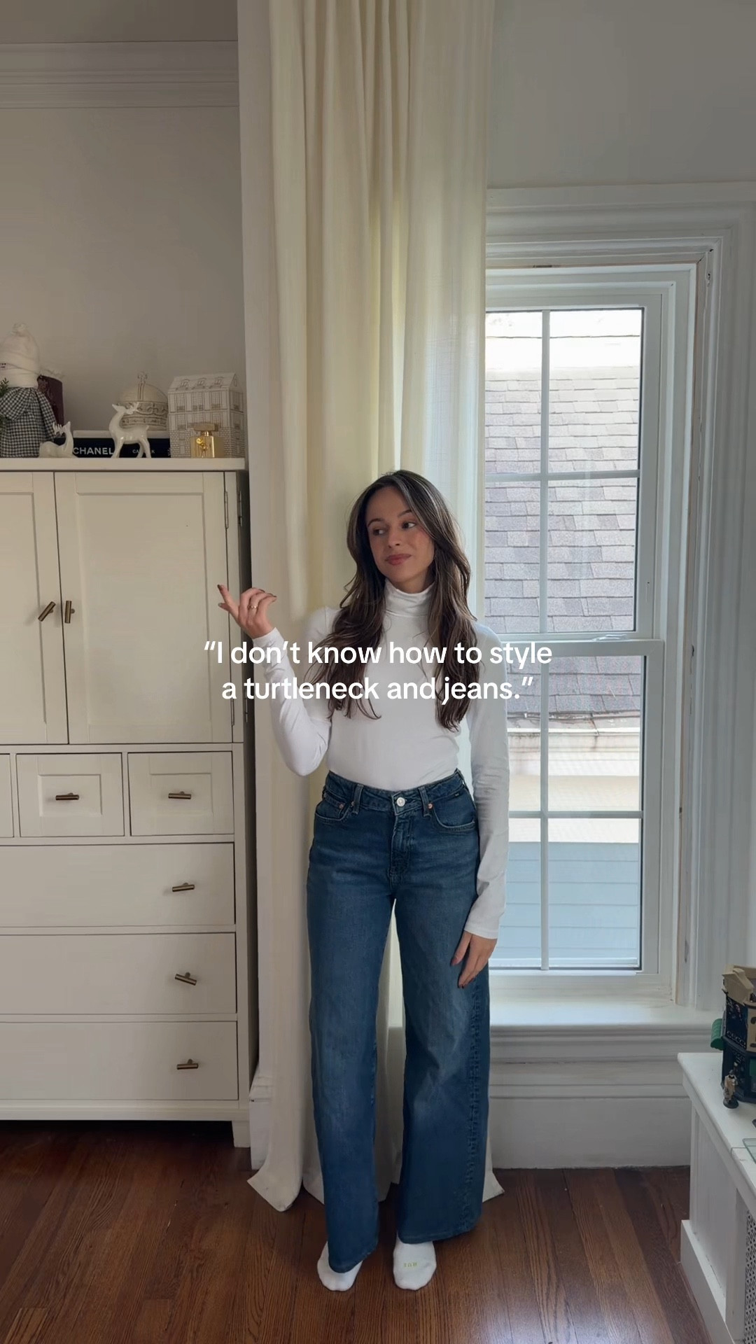 Turtleneck and denim is the perfect base for the winter 

#LTKootd