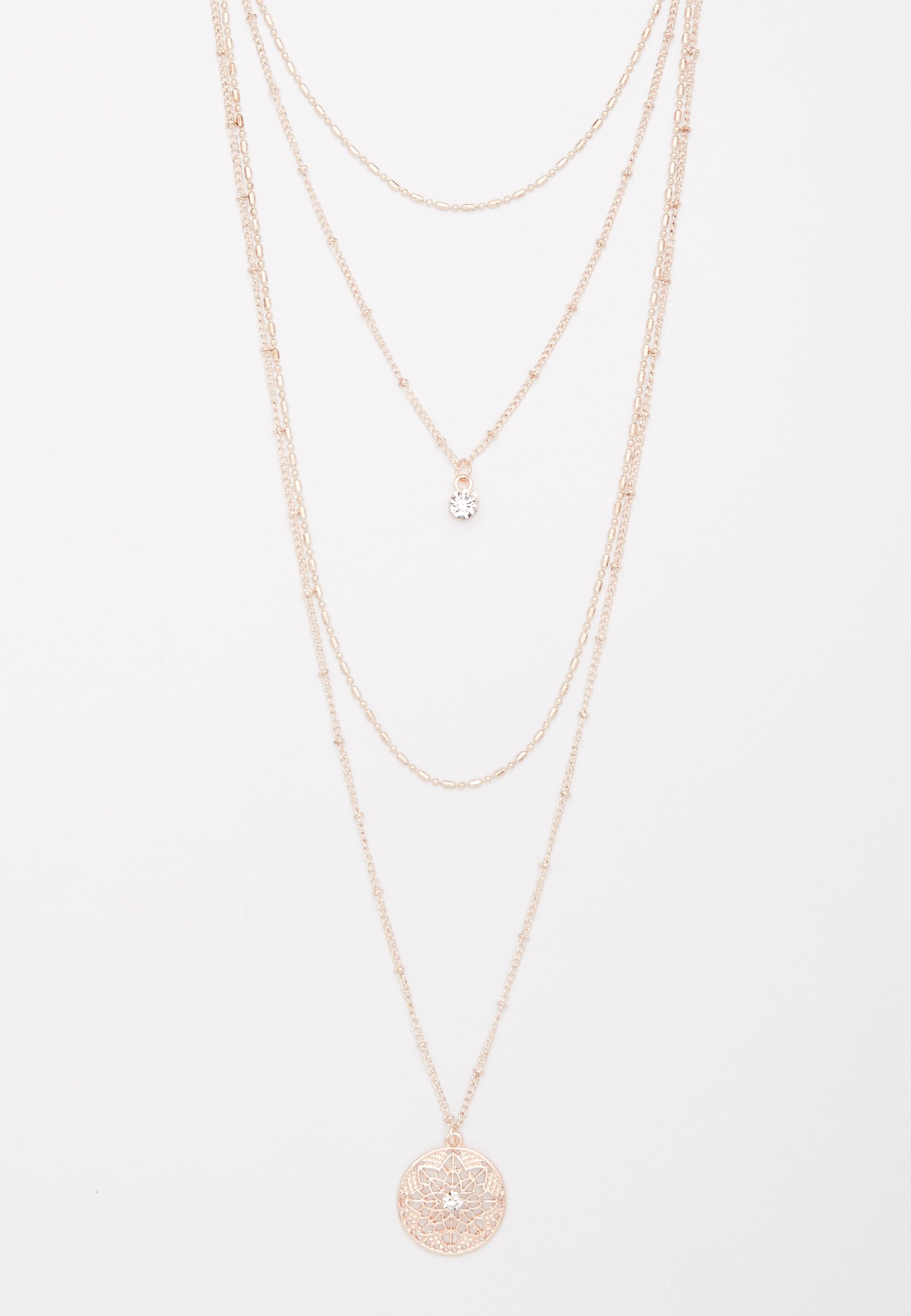gold tone draped necklace | Maurices