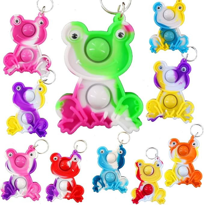 24 Packs Frog Bulk Mini Fidget Favors for Boys and Girls Birthday Holiday Party Favors and Classr... | Amazon (US)