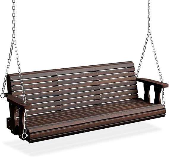 VINGLI Heavy Duty 880 LBS Patio Porch Swing Outdoor PU Painting, Hanging Chair with Adjustable Se... | Amazon (US)
