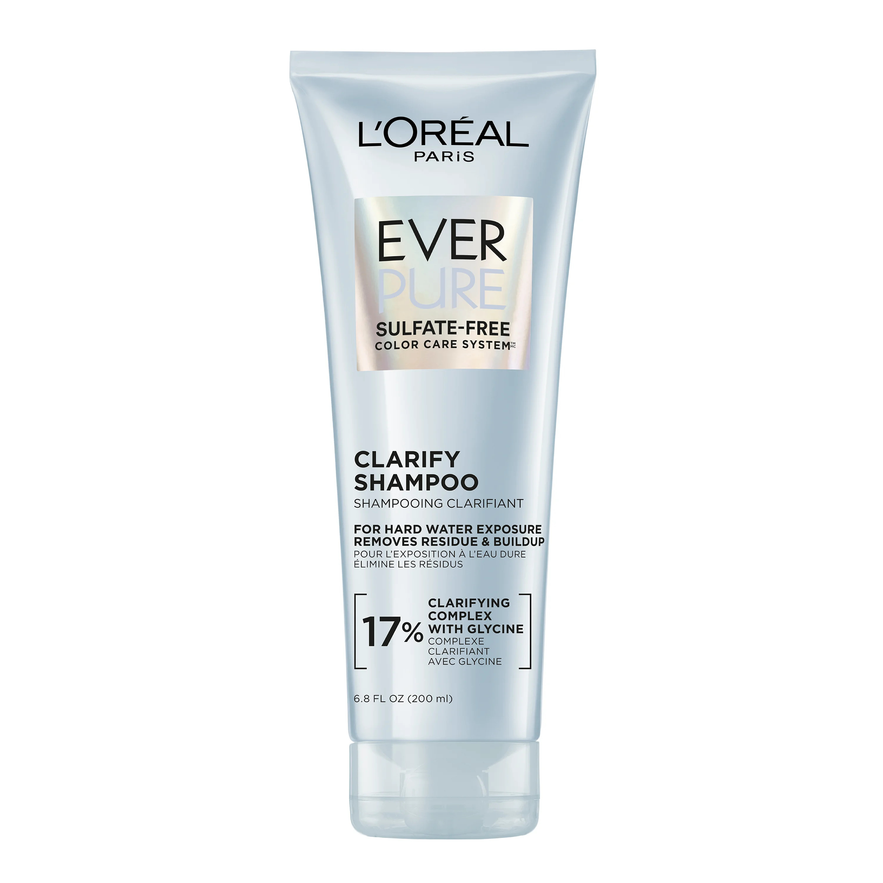 L'Oreal Paris Ever Pure Clarifying Shampoo with Vitamin C, Glycine, for All Hair Types, 6.8 fl oz | Walmart (US)
