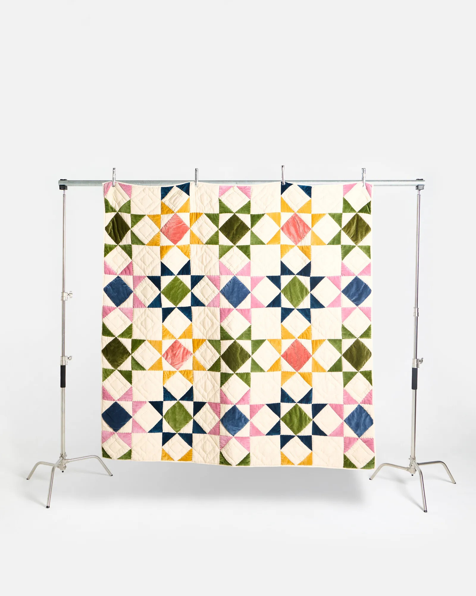 Patchwork Multicolour Velvet Bedspread | Oliver Bonas | Oliver Bonas (Global)