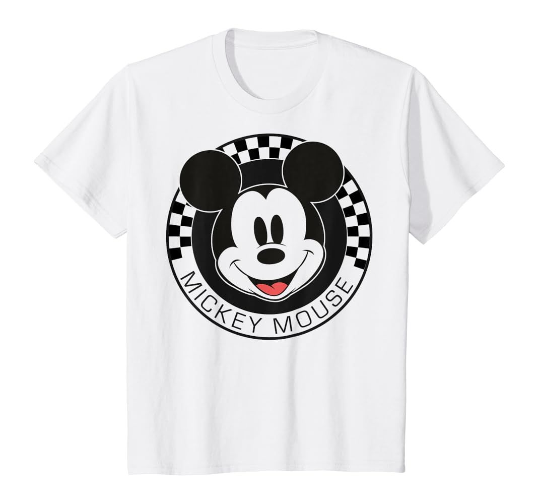 Disney Mickey And Friends Mickey Mouse Checkerboard Circle T-Shirt | Amazon (US)