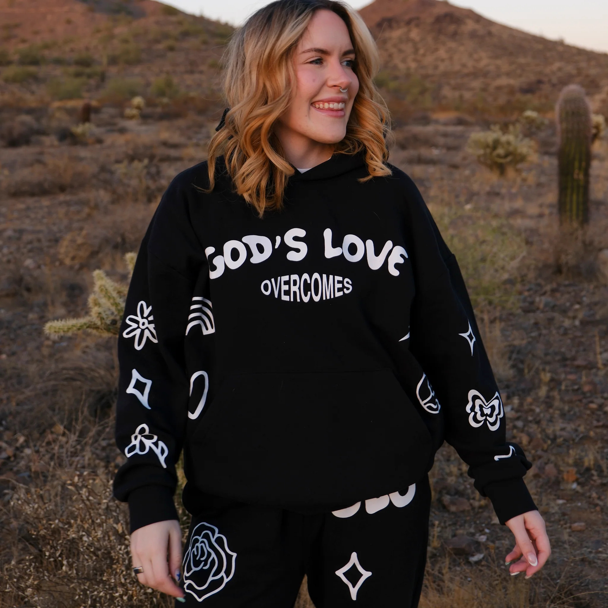 God's Loves Overcomes Pullover Hoodie | Gods Love Overcomes
