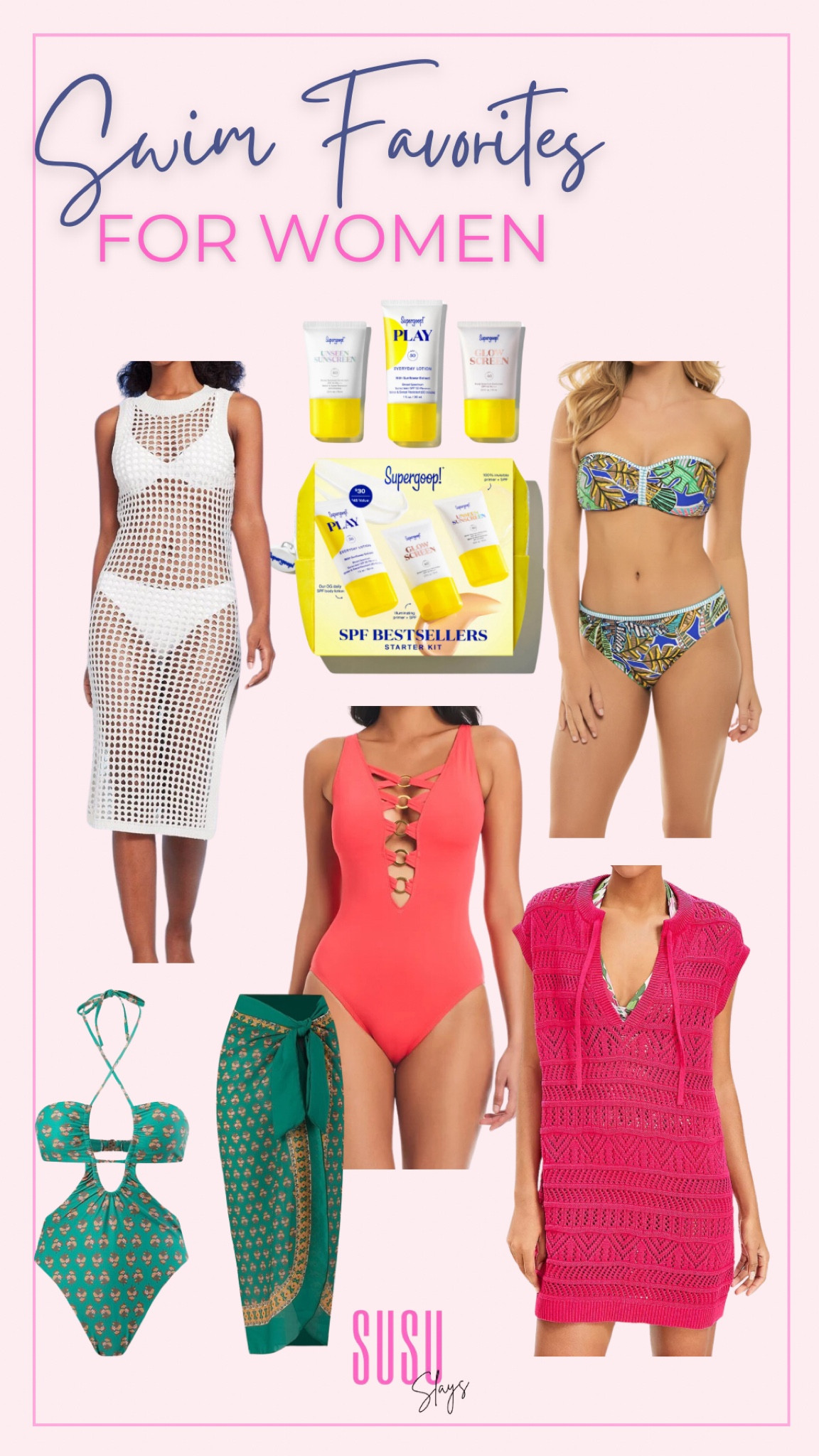 Pulled together some of my swim favorites for this year! 

Supergoop sunscreen, matching swimsuit and coverup, cute swim coverup, crochet swim cover up, trendy bathing suit

#LTKstyletip #LTKSeasonal #LTKswim