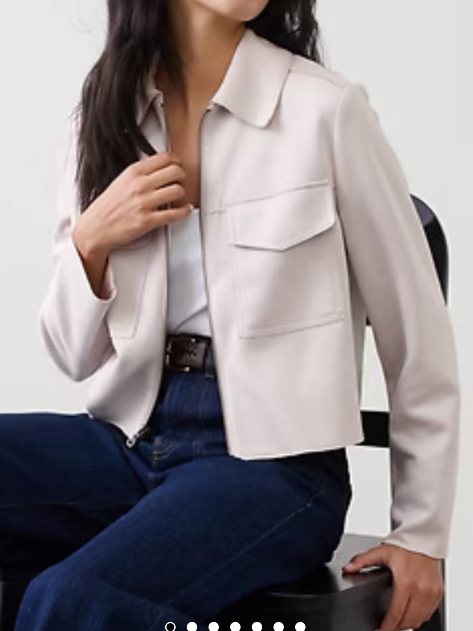 Own this one and it’s great! Faux suede and so soft. More of a stone color. Runs TTS I do a small