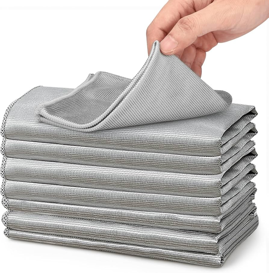 XANGNIER Microfiber Glass Cleaning Cloths,8 Pack Streak Free Miracle Cleaning Cloth,Reusable Lint... | Amazon (US)