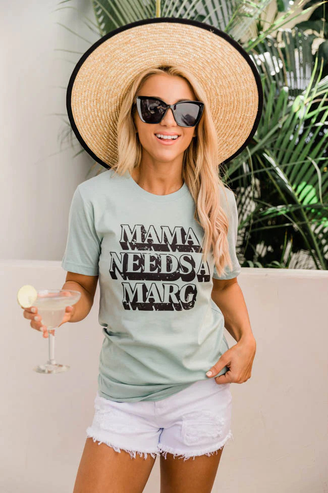 Mama Needs A Marg Graphic Tee | Pink Lily