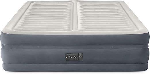 Intex 64953E Deluxe Dual Zone 22" King Sized Air Mattress Fiber Tech Construction for Added Comfo... | Amazon (US)