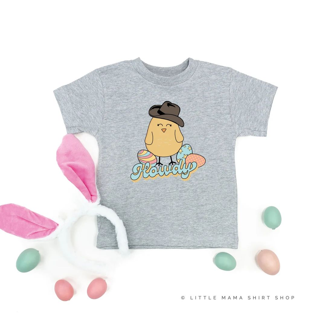 Howdy Chick Short Sleeve Child Shirt Kids Easter Shirt Girls Easter Shirt Easter Bunny Shirts Eas... | Etsy (US)