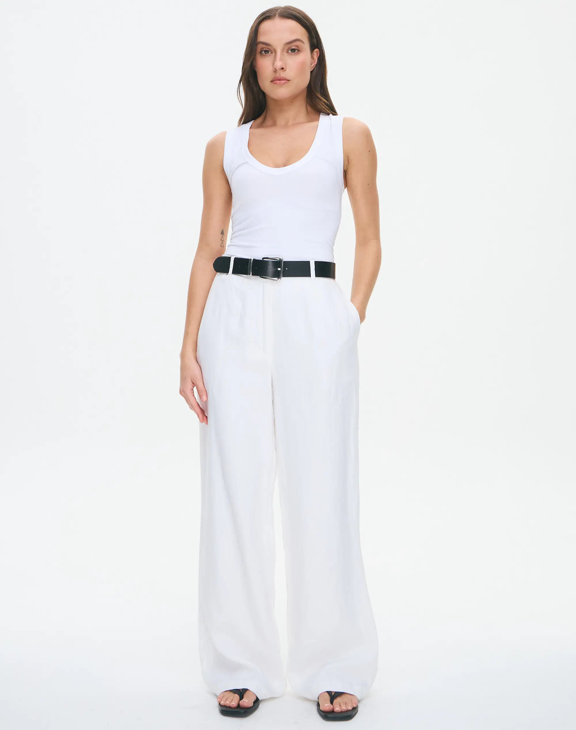 Linen Pleat Wide Leg Pant | Glassons (Australia)