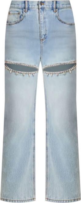 Crystal Slit Jeans in Light Blue | Bloomingdale's (US)