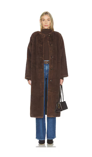 Axel Faux Fur Coat in Brown | Revolve Clothing (Global)