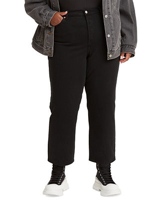 Plus Size Wedgie High-Rise Straight-Leg Jeans | Macy's
