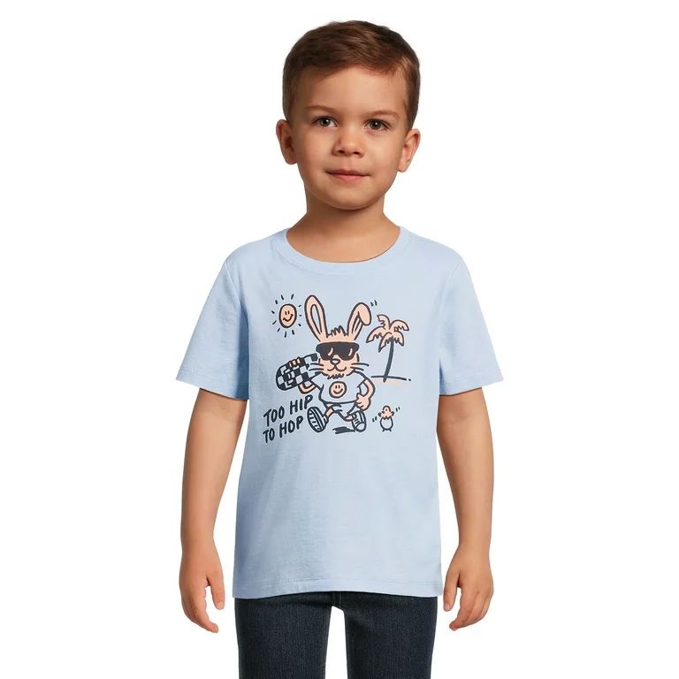 Wonder Nation Easter Toddler Short Sleeve Graphic T-Shirt, Sizes 12M-5T | Walmart (US)