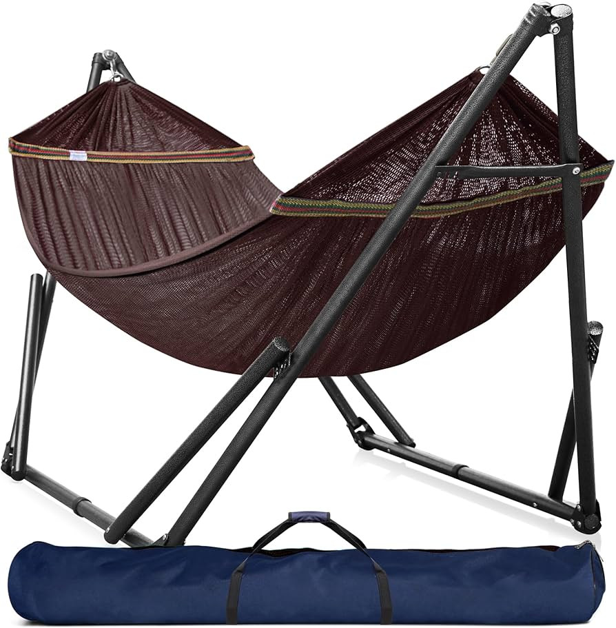 Tranquillo Double Hammock with Stand Included for 2 Persons/Foldable Hammock Stand 600 lbs Capaci... | Amazon (US)