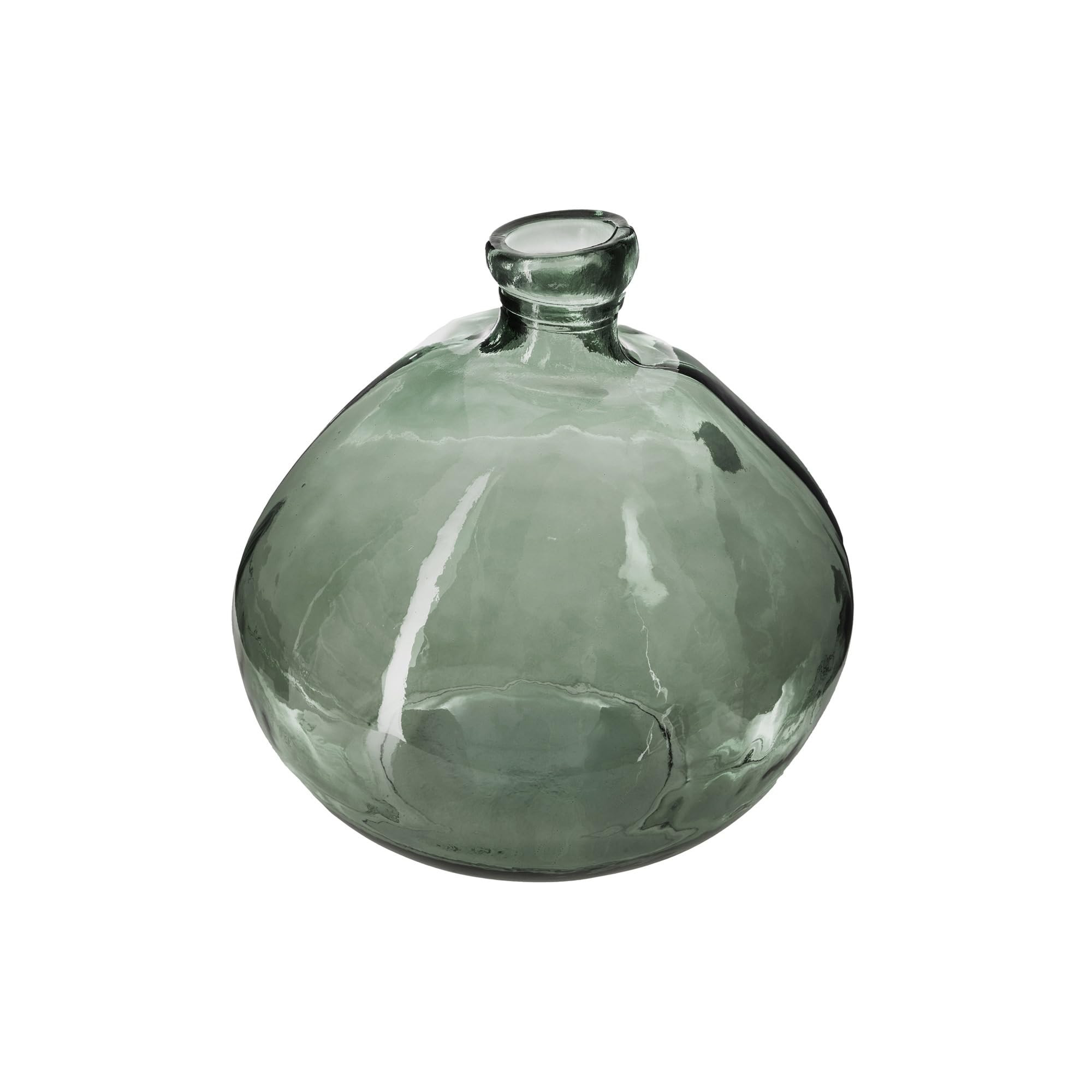 Atmosphera Round Vase Recycled Glass Khaki Green 23 cm | Amazon (UK)