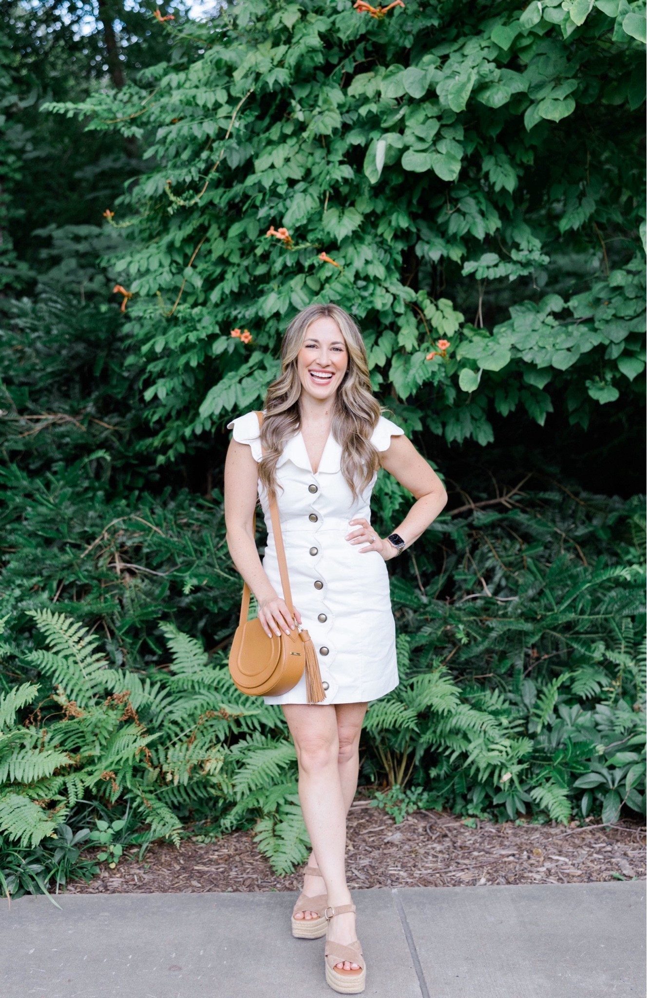 It might be fall in my mind, but this pretty scalloped white dress is perfect for all those hot summer days. Size small.

#LTKSeasonal #LTKOver40 #LTKPetite