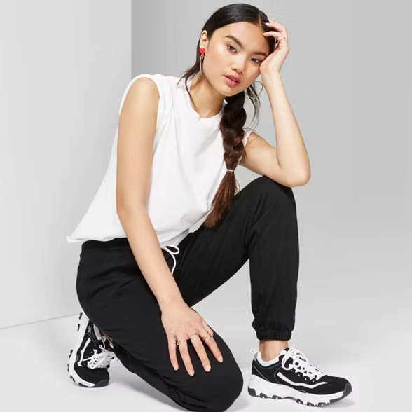 Women's High-Rise Vintage Jogger Sweatpants - Wild Fable™ Black XXL | Target