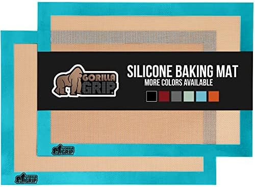 Gorilla Grip Non Stick Silicone Baking Mat Sheet, 2 Pack, Reusable Cookie Sheets Liner, Heat Resi... | Amazon (US)
