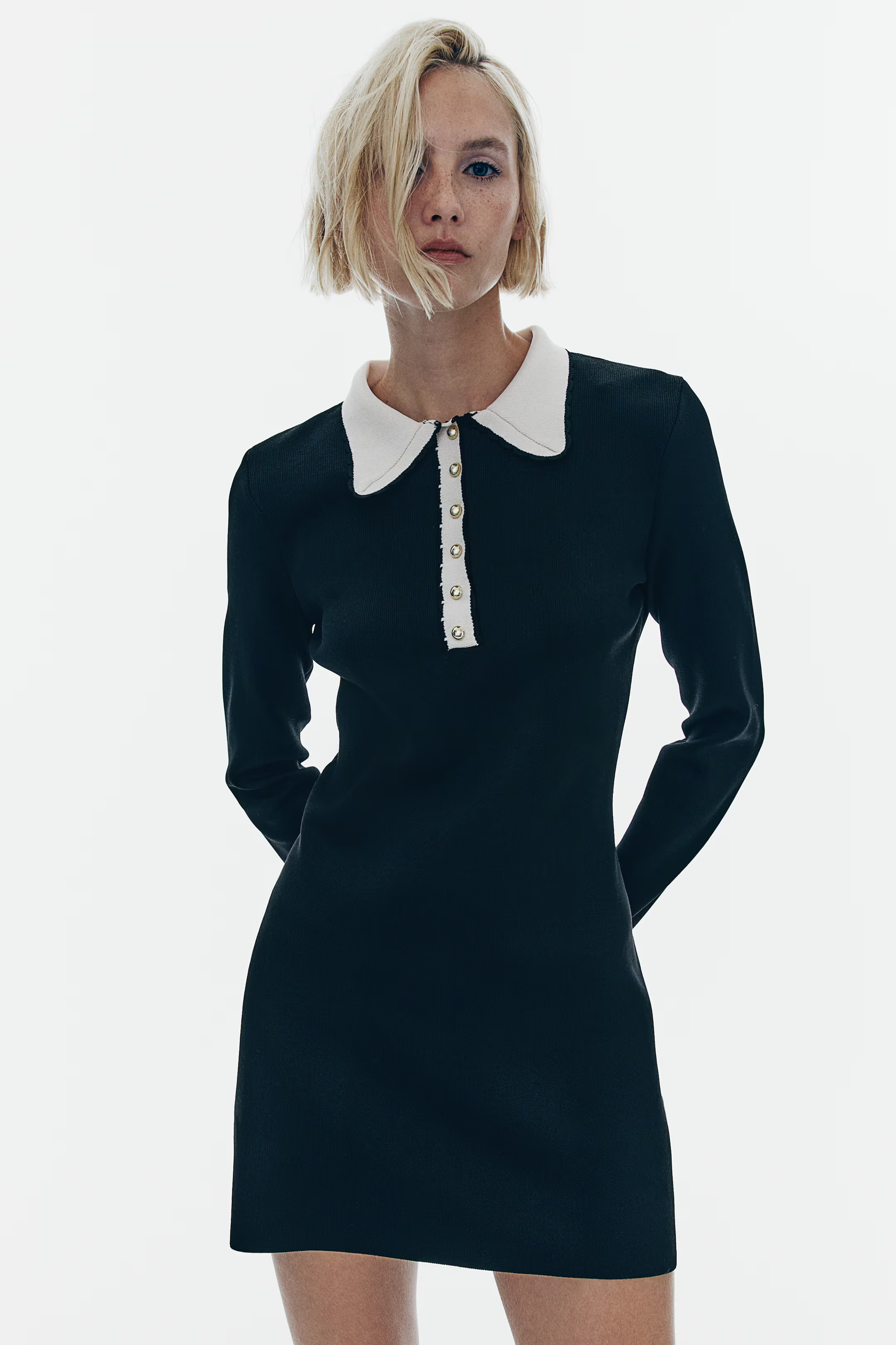 Strickkleid mit Kragen | H&M (DE, AT, CH, NL, FI)
