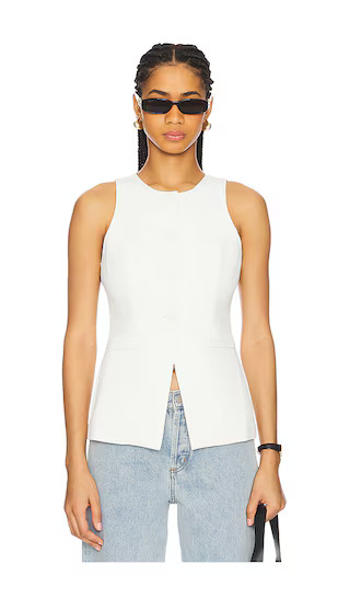 Luxe Suiting Sculpted Vest in Cloud White001 | Revolve Clothing (Global)