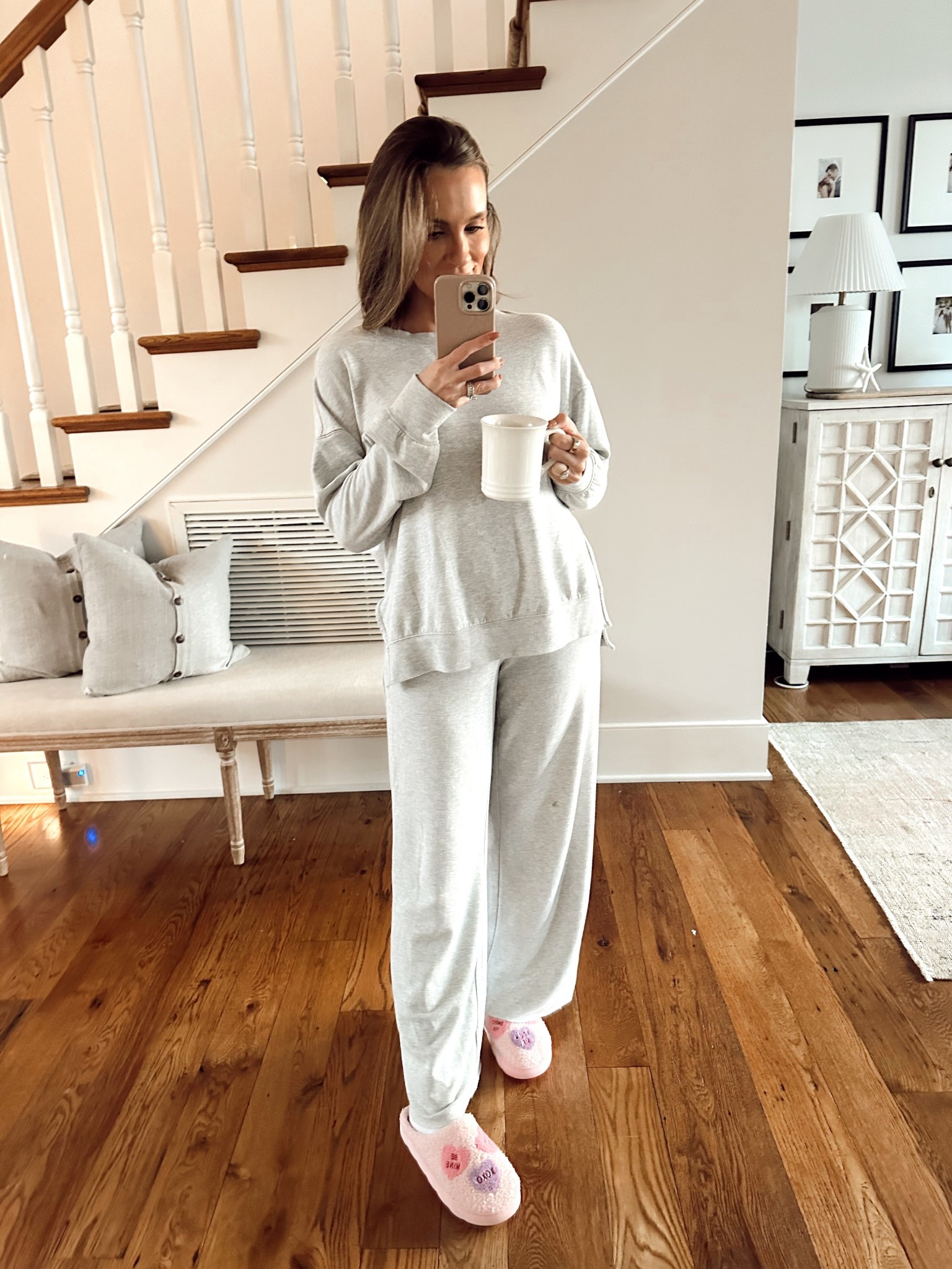 The coziest matching set from Target is so soft and a total dupe for Skims. Wearing with my $12 Valentine’s Day Walmart slipper 🫶🏼

Walmart finds, Target finds, Valentine’s Day style, comfy outfit, cozy outfit, matching sets  

#LTKmomlife #LTKValentine #LTKSeasonal
